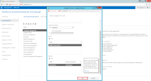 Configurazione permessi utente su Microsoft Exchange 15