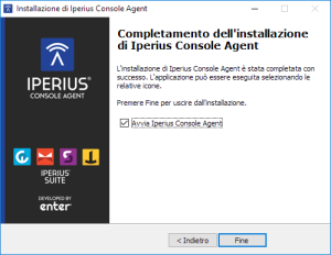 Termine Installazione Iperius Console Agent