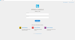 Iperius Console - Login Page