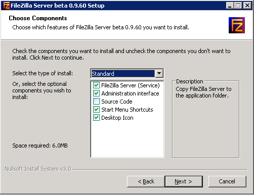 filezilla server debian