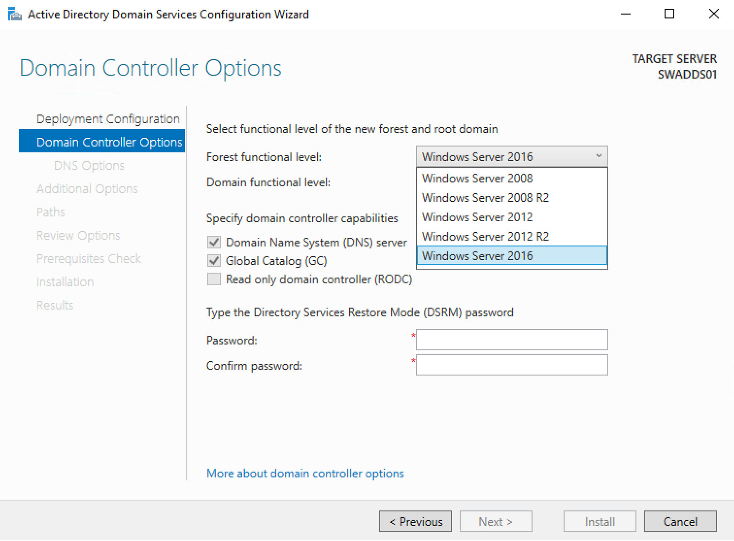 installing active directory domain services