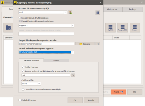 Backup di MySql con Iperius Backup