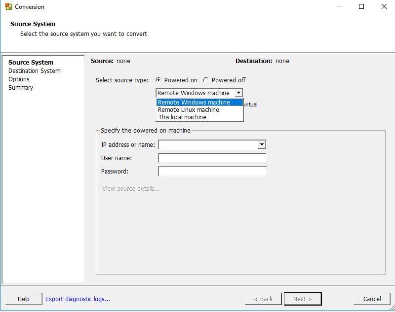 vmware vcenter converter standalone agent