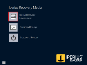 Iperius Recovery Environment - First Run