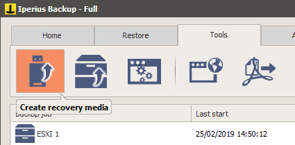 hård forbruge Udrydde Create a recovery drive (USB) / recovery disc (ISO) with Iperius