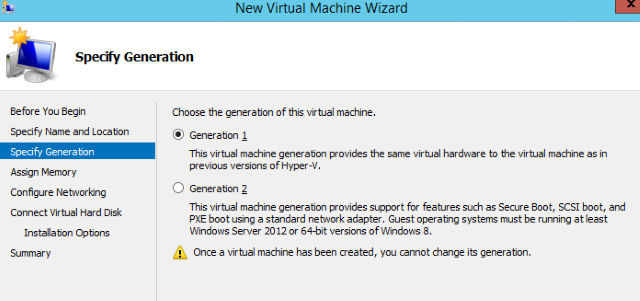 select-vm-generation-hyper-v