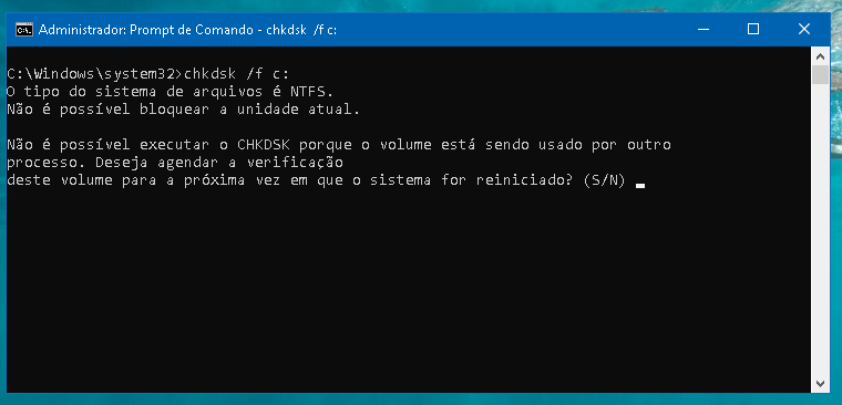 2023] 3 Maneiras de consertar o CHKDSK Não pode ser executado porque o  volume está em uso por outro processo