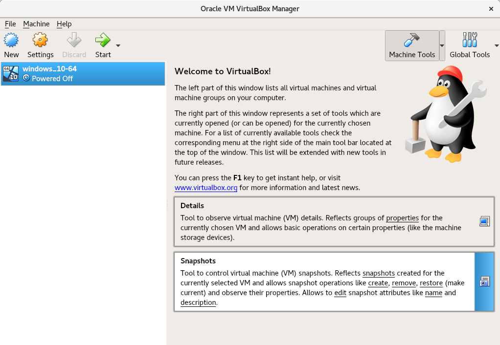oracle vm virtualbox manager