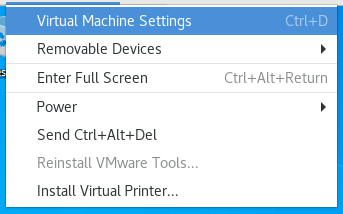 vmware vm settings