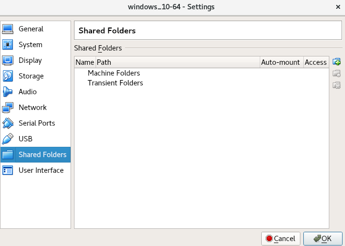 Virtualbox 共有フォルダー