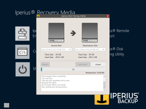 Iperius Disk Cloning Utility - Cloning process