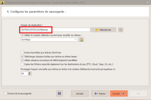 Microsoft 365_parametrage_destination